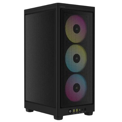 Gabinete Gamer Corsair 2000D RGB Airflow, Mini-ITX, 3x Cooler Fan RGB Slim, Preto - CC-9011246-WW