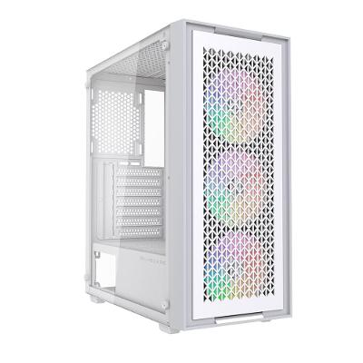 Gabinete Gamer Bluecase BG-050 X-frame SE, Mid Tower, 3x Fan ARGB, Lateral em Vidro, Branco e Cinza - BG-050SEWGBX