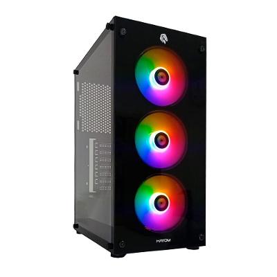 Gabinete Gamer HAYOM GB1769, Mid Tower, Lateral em Vidro, 3X Fans, Preto - GB.17.10.69