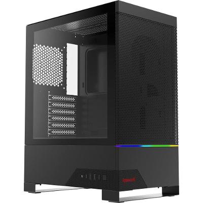 Gabinete Gamer Redragon Carbon, RGB, Mid Tower, ATX, Lateral em Vidro, Preto - CA-610B
