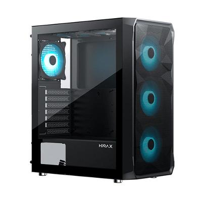 Gabinete Gamer Hyrax Tower HGB230, Mid Tower, ATX, Lateral Em Vidro Temperado, Preto - HGB230B