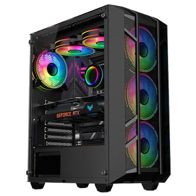 Gabinete Gamer Kalkan Alfern, Mid Tower, ATX, Lateral em Vidro Temperado, Preto - KLK00034