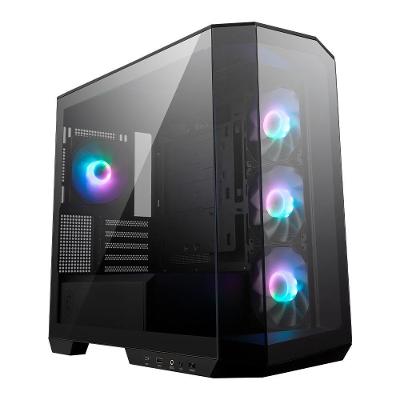 Gabinete Gamer MSI MAG Pano M100R PZ, Mini Tower, Lateral em Vidro, 4x FANs ARGB, M-ATX, Preto - 306-7G24R21-809