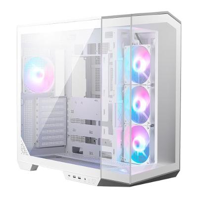 Gabinete Gamer MSI MAG Pano 100R PZ White, Mid Tower, Vidro Panoramico, 4x FANs ARGB, ATX, Branco - PANO100RPZWHT