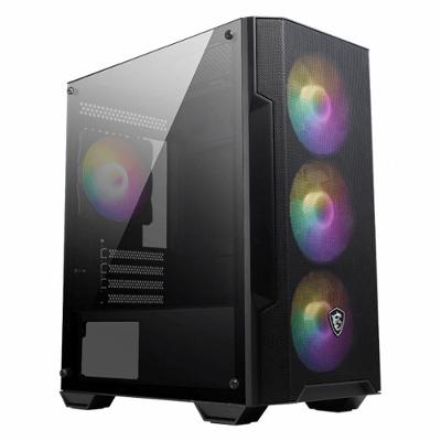 Gabinete Gamer MSI MAG Forge M100A, Mid Tower, Lateral em Acrílico, 4x FANs ARGB, M-ATX, Preto - M100A