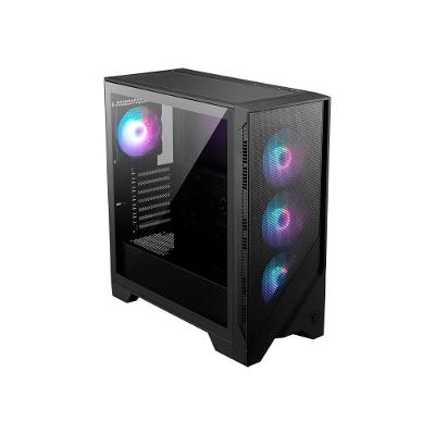 Gabinete Gamer MSI MAG Forge 321R Airflow, Mid Tower, Lateral em Vidro, 4x FANs ARGB, ATX, Preto - MAG FORGE 321R AIRFLOW