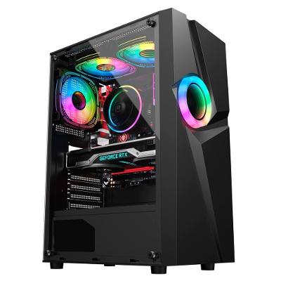 Gabinete Gamer Kalkan Muspel, Mid Tower, ATX, Lateral em Vidro Temperado, Sem FANs, Preto - KLK00035