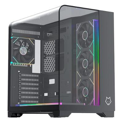Gabinete Gamer Husky Dome 700, 7 Fans ARGB, Vidro Temperado Frontal/Lateral, Water Cooler 360mm, ATX/M-ATX, USB 3.0 - HGN700PT