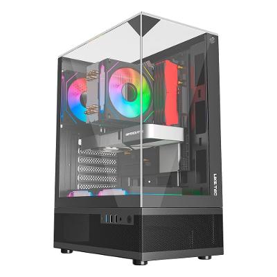 Gabinete Liketec Gamer Kingdom, Sky Tower, ATX, Lateral, Frontal e Teto em Vidro Temperado, Sem FANs, Dark - LC-AT-KINGDOM-2095