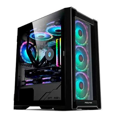 Gabinete Gamer Round5 Astra, Mini Tower, M-ATX, Lateral em Vidro, Preto - R5-ASTRA-B-2185