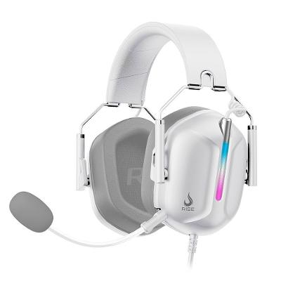 Headset Gamer Rise Mode G1 Special Edition White, Driver 50mm, Led Rainbow, USB e P3 3.5mm, Branco - RM-HS-G1SE-W