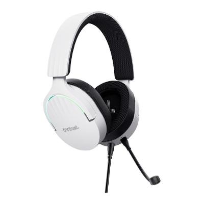 Headset Gamer GXTrust 490W Fayzo, Iluminação LED, Microfone Destacável, Cancelamento de Ruído, Branco - 25302