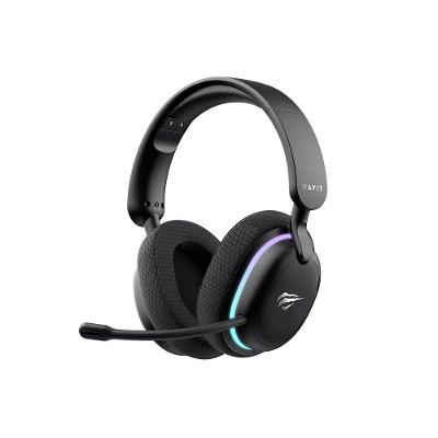 Headset Gamer Sem Fio Professional Fuxi-H7, RGB, Tri Mode, Bluetooth, Recarregável, USB-C, Preto - Fuxi-H7 Black