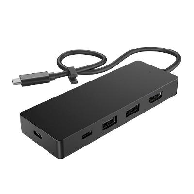 Hub USB-C HP Travel G3, 5 em 1, HDMI, Suporte 4K, Power Delivery, Preto - 86T46AA#ABA