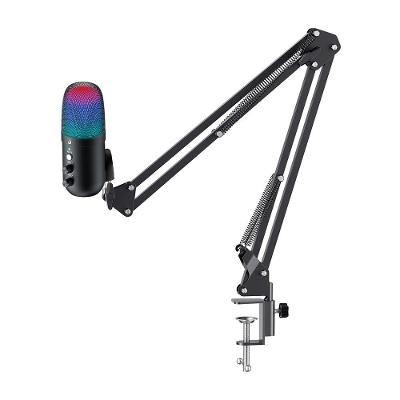 Microfone Gamer De Mesa Rise Mode Elite 04, RGB, P3, USB-C, RM-ME-04-B