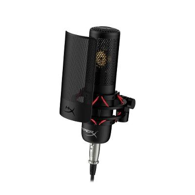 Microfone Condensador HyperX ProCast, Cardioide, Antivibração, Antichoque, XLR Profissional, Preto - 699Z0AA