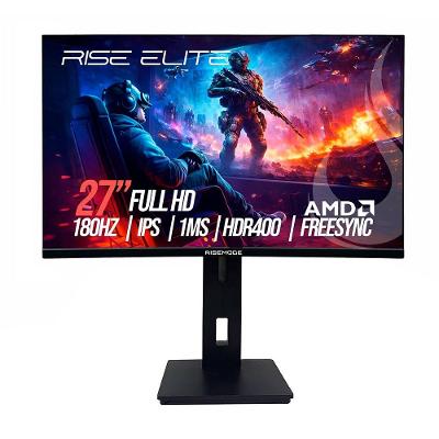 Monitor Gamer Rise Mode 27", FHD, 180Hz, 1ms, IPS, HDMI e DP, Ajuste de Altura, Preto - RM-MOGL-27F180FH-B