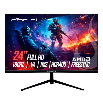 Monitor Gamer Rise Mode 24", FHD, Curvo, 180Hz, 1ms, IPS, HDMI e VGA, sRGB 110%, Preto - RM-MOG-24C180FH-B
