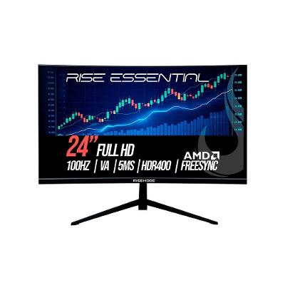 Monitor Gamer Rise Mode 24", FHD, Curvo, 100Hz, 5ms, IPS, HDMI e VGA, sRGB 99%, Preto - RM-MOG-24C100FH-B