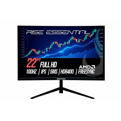 Monitor Gamer Rise Mode 22", FHD, 100Hz, 5ms, VA, HDMI e VGA, sRGB 99%, Preto - RM-MOG-22F100FH-B