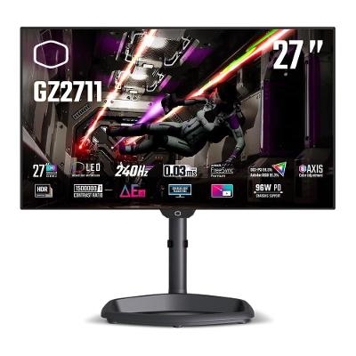 Monitor Gamer Cooler Master Tempest 27" QHD, 240Hz, 0.03ms, OLED, DP e HDMI, FreeSync Premium, Som integrado, Preto - CMI-GZ2711-BR