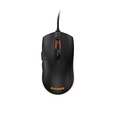 Mouse Gamer Pcyes Malus Black Vulcan, RGB, 12400 DPI, 6 Botões, Preto - PMGMBV