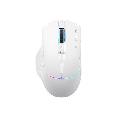 Mouse gamer Machenike L8 pro, RGB, Support 8K, 2.4GHz Wireles + DOCK RGB, Carregamento Sem Fio, Branco - JJ02G3006