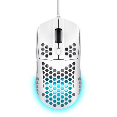 Mouse Gamer GXTrust 928W Helox Ultraleve, RGB, 6 Botões, 6400 DPI, USB, Branco - 25389