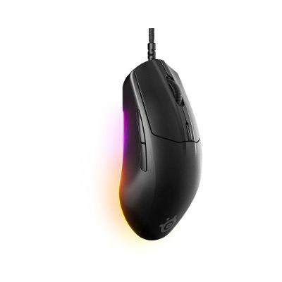Mouse Gamer Sem Fio Steelseries Rival 3 Gen 2 Black, RGB, 18000 DPI, Óptico, Dongle USB tipo-C, Bluetooth 5.0, Preto  - 62702