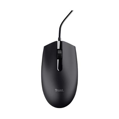 Mouse Trust TM-101, Design Ambidestro, 3 Botões, 1200 DPI, USB, Preto - 25295