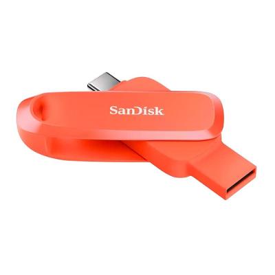 Pen Drive SanDisk 512GB, Tipo C e Tipo A, Laranja - SDDDC6-512G-G46NO