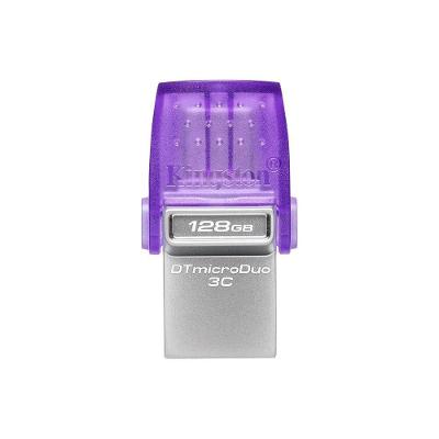 Pen Drive 128GB Kingston DataTraveler microDuo 3C, USB-A/C 3.2 Gen 1, Leitura de 200MB/s - DTDUO3CG3/128GB