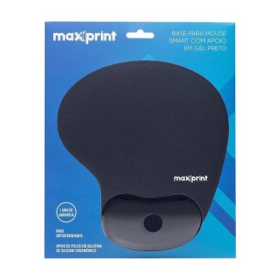 Mousepad Maxprint, 290x230mm, com Apoio em Gel Smart, Preto - 60000097