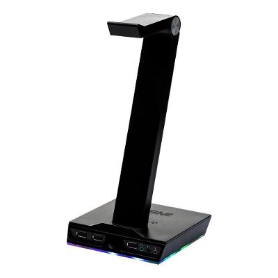 Suporte de Headset Gamer, KBM! GAMING SHG200, RGB, 3x USB, Com Placa de som - KGSHG200PT