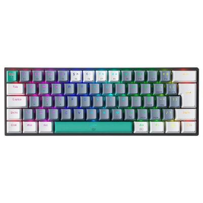 Teclado Mecânico Gamer Machenike K500-B61, RGB, Switch Blue,Layout 60% Compacto, HotSwap, USB-C, ABNT2, Cinza - JJ02G300F
