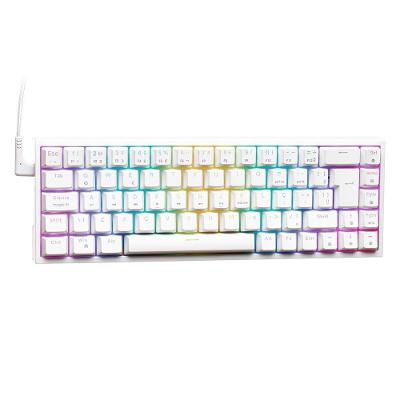 Teclado Mecânico Gamer Husky HailStorm, 65%, RGB, Switch Gateron Brown, ABNT2, Branco -  HTG002BRMA