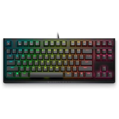 Teclado Mecânico Gamer Dell Alienware AW420K, RGB, TKL, Cherry MX Vermelho, USB, Preto - 580-BBJZ