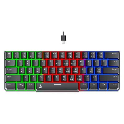 Teclado Semi Mecânico Gamer Rise Mode G2 Mini, RGB, USB-C, Layout 60%, Preto - RM-TG-02-B