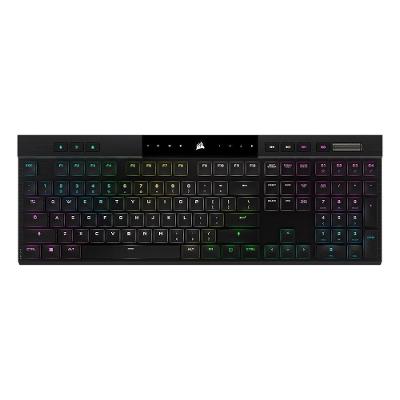 Teclado Sem Fio Mecânico Gamer Corsair K100 Air, RGB, Cherry MX Ultra, USB 3.0 Tipo-A, 100% Anti-Ghosting, US, Preto - CH-913A01U-NA