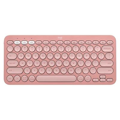 Teclado Sem Fio Logitech, Bluetooth e USB, Pebble Keys 2 K380s, Easy-Switch e Pilha Inclusa, Rosa - 920-011791