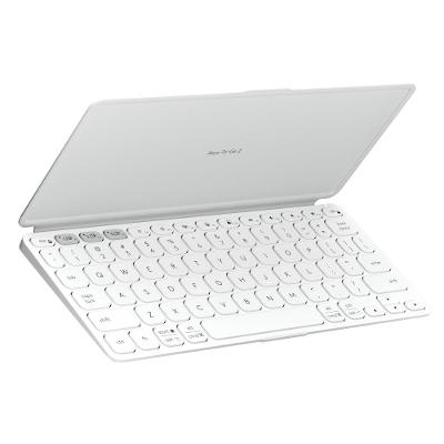 Teclado Sem Fio Logitech Keys-To-Go 2, Bluetooth, para Tablets, macOs, Windows, Capa Integrada, Claro - 920-012919
