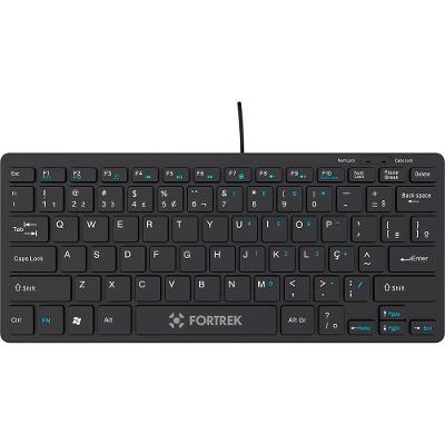 Teclado Mini Office Fortrek K13, USB 2.0, ABNT2, Plug & Play, Preto - 84954