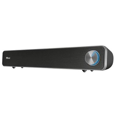 Soundbar Trust Arys, Iluminação LED, Design Compacto, 12W, 3.5mm, USB, Preto - 22946