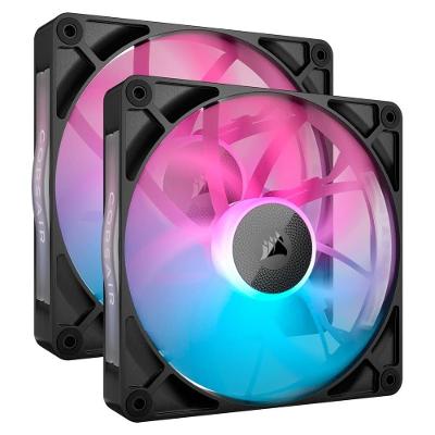 Kit com 2 Ventoinhas Corsair iCUE LINK RX140 RGB, 140mm, Preto - CO-9051020-WW
