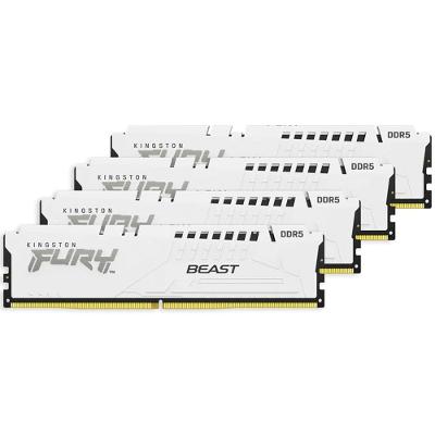Memória RAM Kingston Fury Beast, 128GB (4x32GB), 5600MHz, DDR5, CL40,para Intel XMP KF556C40BWK4-128