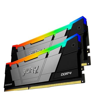 Memória RAM Kingston Fury Renegade RGB, 16GB, DDR4, (2x8GB), 4600MHz, CL19, Preto - KF446C19RB2AK2/16