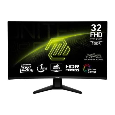 Monitor Gamer Curvo MSI 32", FHD, 250Hz, 1ms, VA, Preto - MAG32C6X