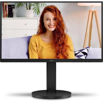 Monitor AOC 22", Full HD, 75Hz, VA, HDMI e VGA, Ângulo Ajustável, Altura Ajustável, Preto - 22B3HMF