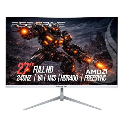 Monitor Gamer Rise Mode 27" Full HD Curvo, 240hz, 1ms, IPS, Branco, DisplayPort e HDMI, sRGB 99%, Suporte Vesa - RM-MOG-27C240FH-W