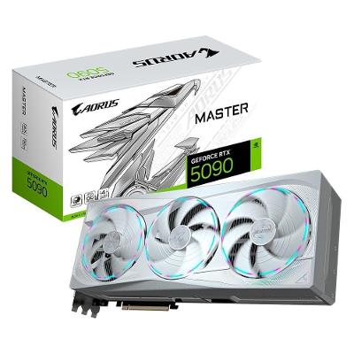 Placa de Vídeo RTX 5090 AORUS MASTER ICE 32G Gigabyte NVIDIA GeForce, 32GB GDDR7, 512bits, RGB, DLSS, Ray Tracing - 9VN5090AMI-00-G10